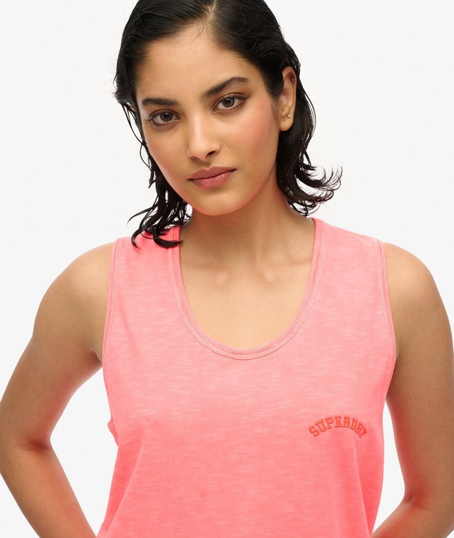 Essential Logo Garment Dye Vest Top Essential Logo Garment Dye Vest Top