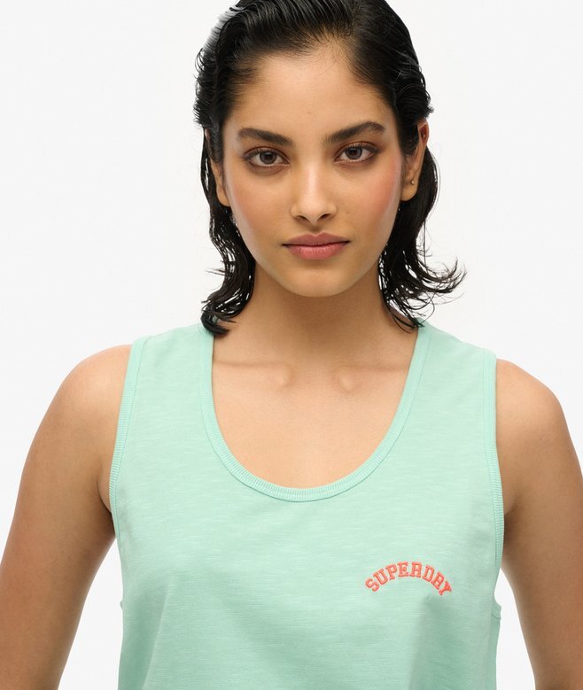 Essential Logo Garment Dye Vest Top Essential Logo Garment Dye Vest Top