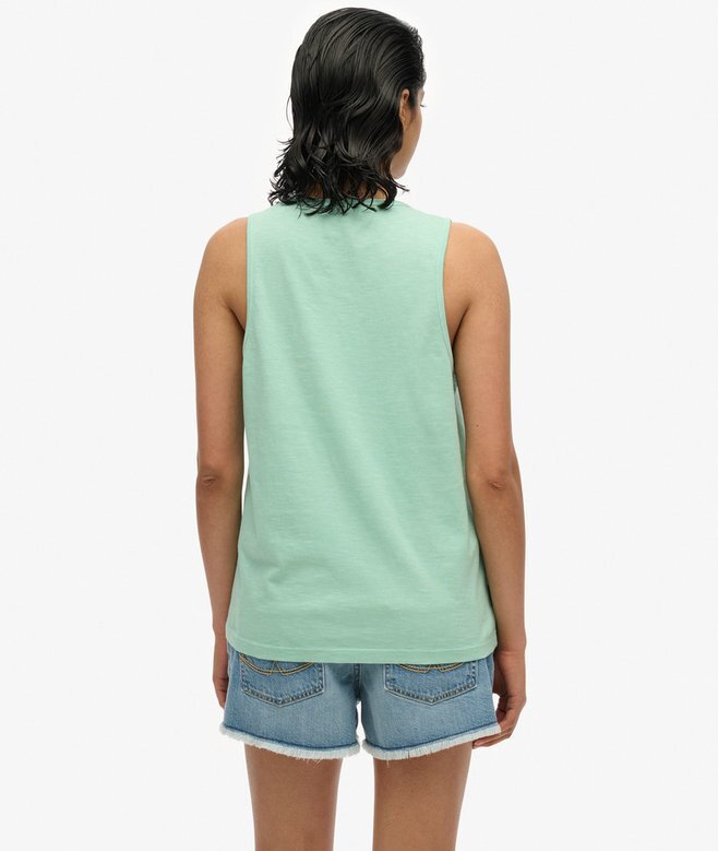 Essential Logo Garment Dye Vest Top Essential Logo Garment Dye Vest Top