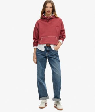 Essential Logo Overdyed Kapuzenpullover Essential Logo Overdyed Kapuzenpullover