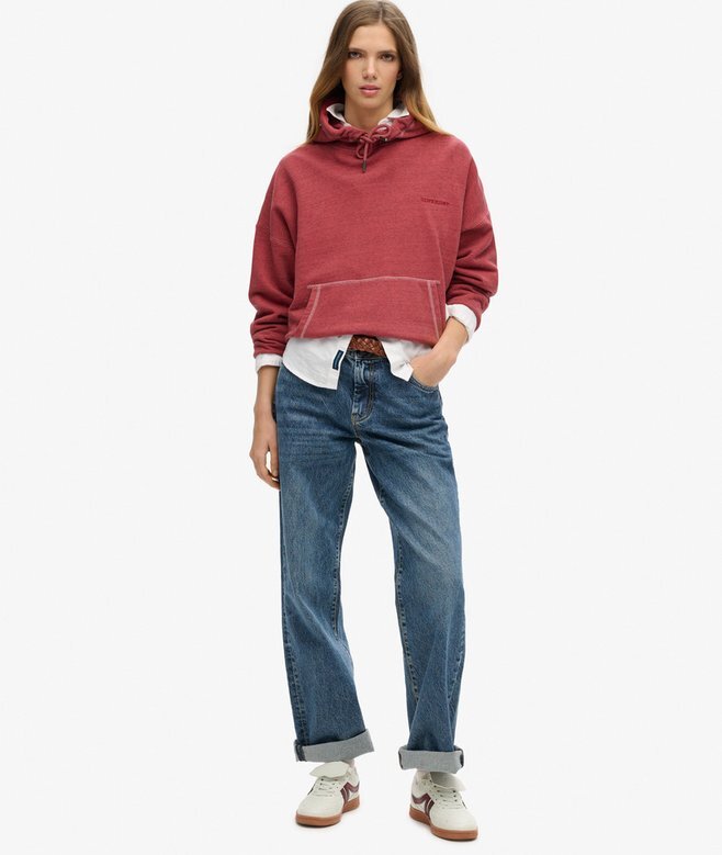 Essential Logo Overdyed Kapuzenpullover Essential Logo Overdyed Kapuzenpullover