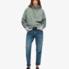 Essential Logo Oversized Raglan-Kapuzenpullover mit Reißverschluss