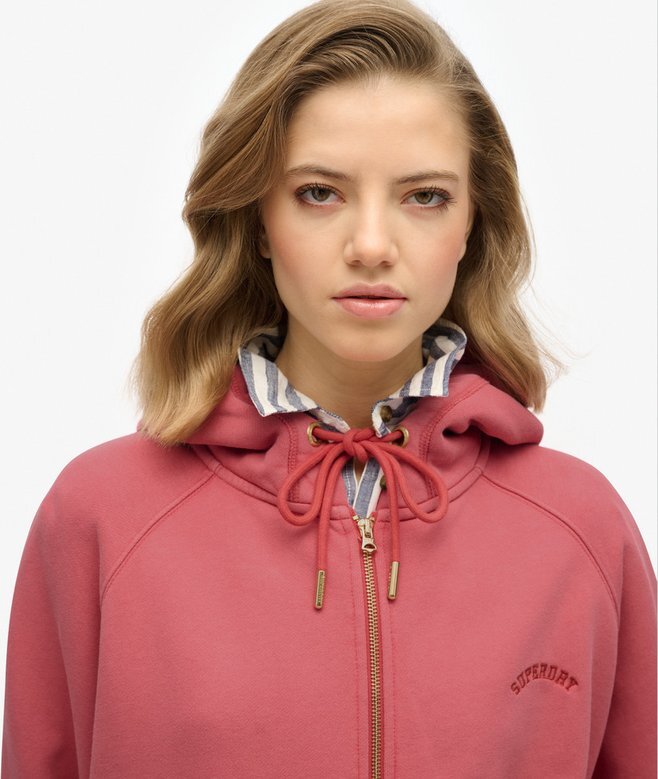 Essential Logo Oversized Raglan-Kapuzenpullover mit Reißverschluss Essential Logo Oversized Raglan-Kapuzenpullover mit Reißverschluss