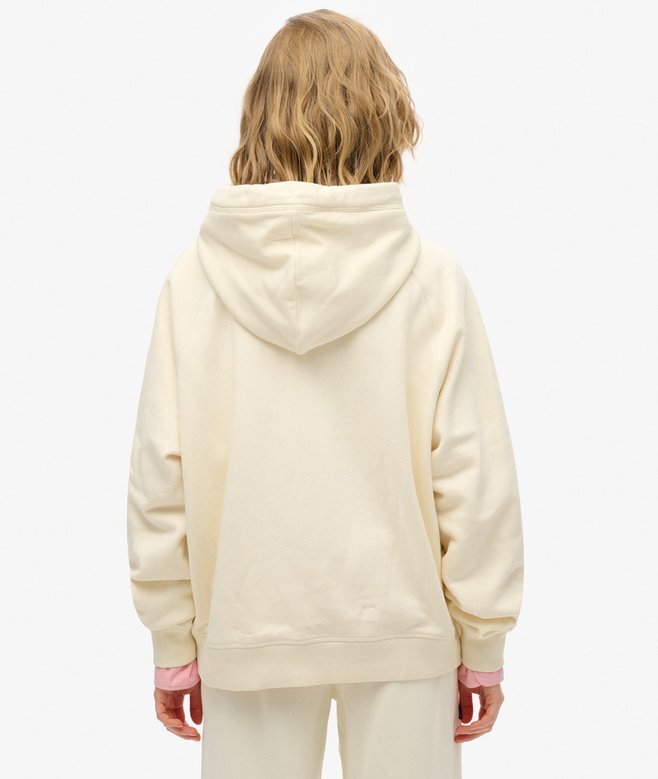 Essential Logo Oversized Raglan-Kapuzenpullover mit Reißverschluss Essential Logo Oversized Raglan-Kapuzenpullover mit Reißverschluss