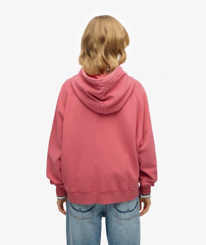 Essential Logo Oversized Raglan-Kapuzenpullover mit Reißverschluss Essential Logo Oversized Raglan-Kapuzenpullover mit Reißverschluss