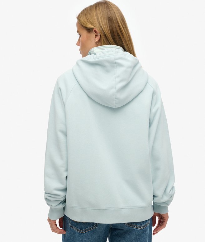 Essential Logo Oversized Raglan-Kapuzenpullover mit Reißverschluss Essential Logo Oversized Raglan-Kapuzenpullover mit Reißverschluss