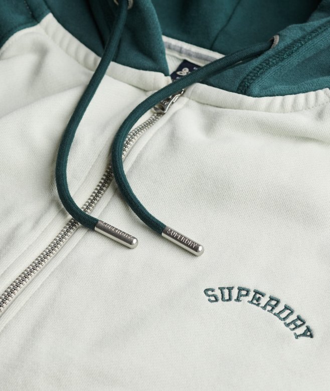 Essential Logo Oversized Raglan-Kapuzenpullover mit Reißverschluss Essential Logo Oversized Raglan-Kapuzenpullover mit Reißverschluss