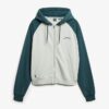 Essential Logo Oversized Raglan-Kapuzenpullover mit Reißverschluss Essential Logo Oversized Raglan-Kapuzenpullover mit Reißverschluss