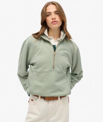 Essential Logo Oversized-Sweatshirt mit halbem Reißverschluss Essential Logo Oversized-Sweatshirt mit halbem Reißverschluss