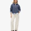 Essential Logo Oversized-Sweatshirt mit halbem Reißverschluss Essential Logo Oversized-Sweatshirt mit halbem Reißverschluss