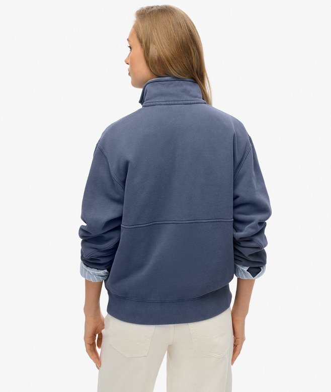 Essential Logo Oversized-Sweatshirt mit halbem Reißverschluss Essential Logo Oversized-Sweatshirt mit halbem Reißverschluss