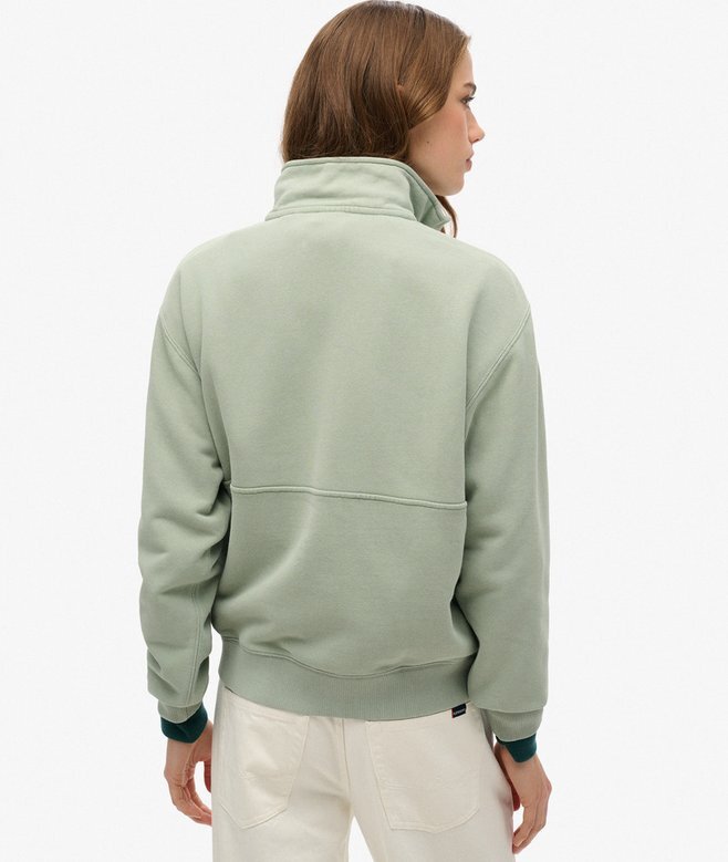 Essential Logo Oversized-Sweatshirt mit halbem Reißverschluss Essential Logo Oversized-Sweatshirt mit halbem Reißverschluss