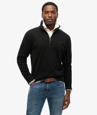 Essential Logo Sweatshirt mit halbem Reißverschluss