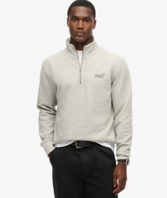 Essential Logo Sweatshirt mit halbem Reißverschluss