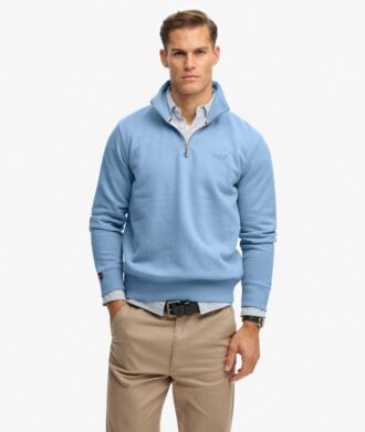 Essential Logo Sweatshirt mit halbem Reißverschluss