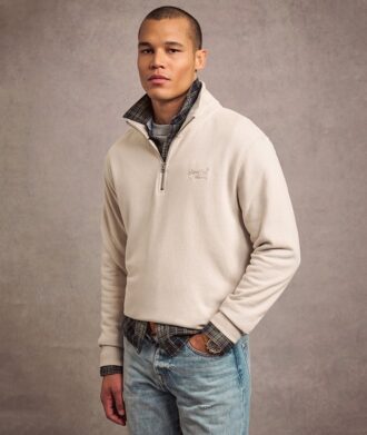 Essential Logo Sweatshirt mit halbem Reißverschluss