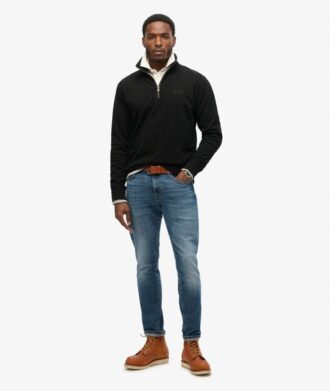 Essential Logo Sweatshirt mit halbem Reißverschluss