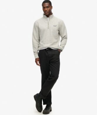 Essential Logo Sweatshirt mit halbem Reißverschluss