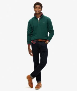 Essential Logo Sweatshirt mit halbem Reißverschluss