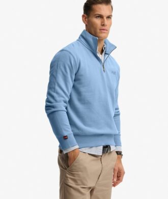 Essential Logo Sweatshirt mit halbem Reißverschluss