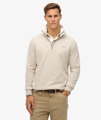 Essential Logo Sweatshirt mit halbem Reißverschluss