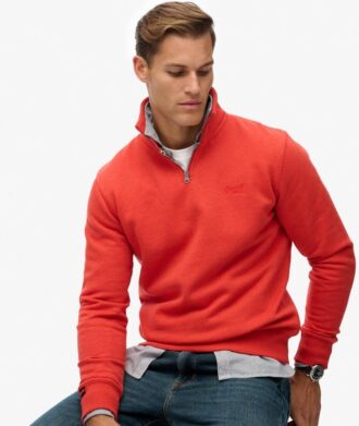 Essential Logo Sweatshirt mit halbem Reißverschluss
