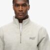 Essential Logo Sweatshirt mit halbem Reißverschluss