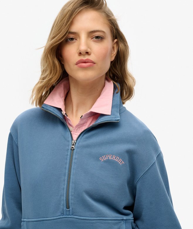Essential Logo Sweatshirt mit halbem Reißverschluss Essential Logo Sweatshirt mit halbem Reißverschluss
