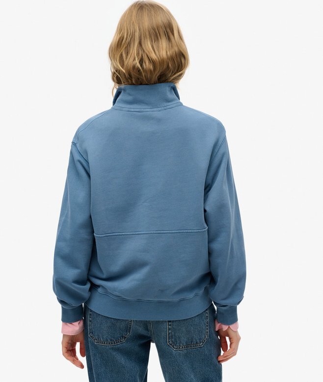Essential Logo Sweatshirt mit halbem Reißverschluss Essential Logo Sweatshirt mit halbem Reißverschluss