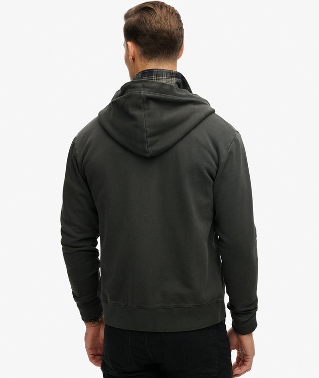 Essential Logo Washed Zip Kapuzenpullover Essential Logo Washed Zip Kapuzenpullover