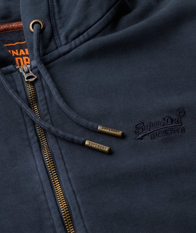 Essential Logo Washed Zip Kapuzenpullover Essential Logo Washed Zip Kapuzenpullover