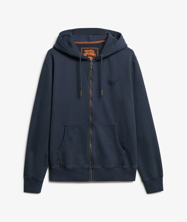 Essential Logo Washed Zip Kapuzenpullover Essential Logo Washed Zip Kapuzenpullover