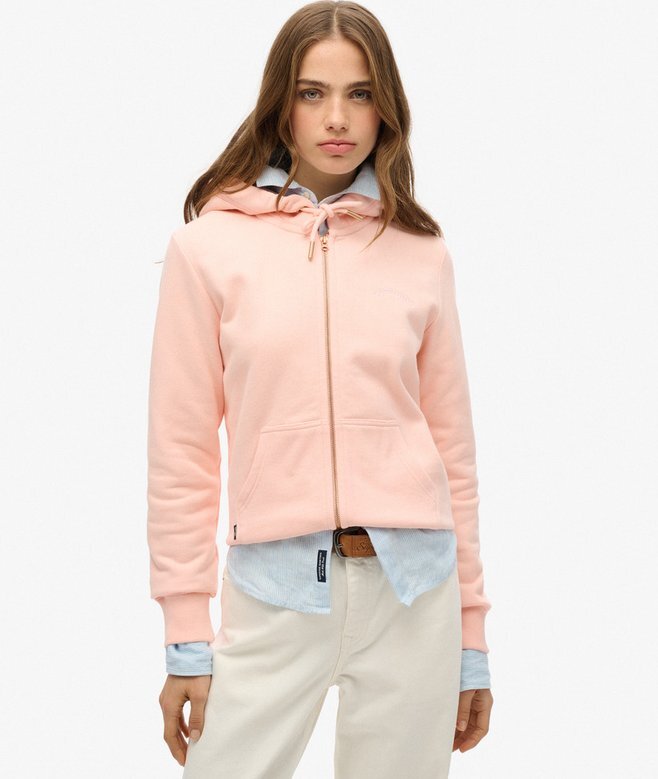 Essential Logo Zip Kapuzenpullover Essential Logo Zip Kapuzenpullover