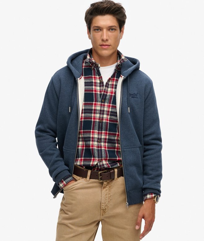 Essential Logo Zip Kapuzenpullover Essential Logo Zip Kapuzenpullover
