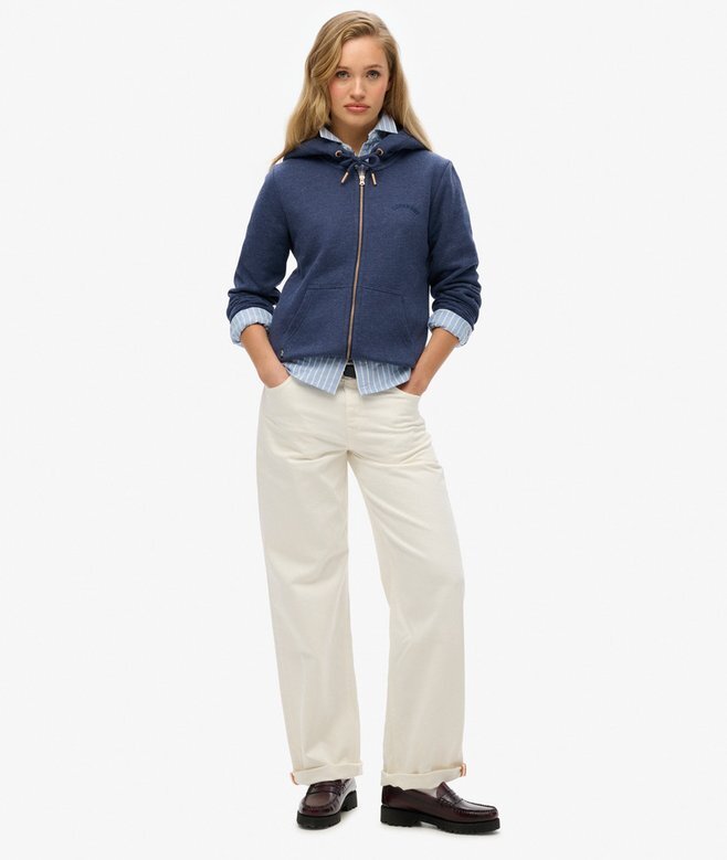 Essential Logo Zip Kapuzenpullover Essential Logo Zip Kapuzenpullover