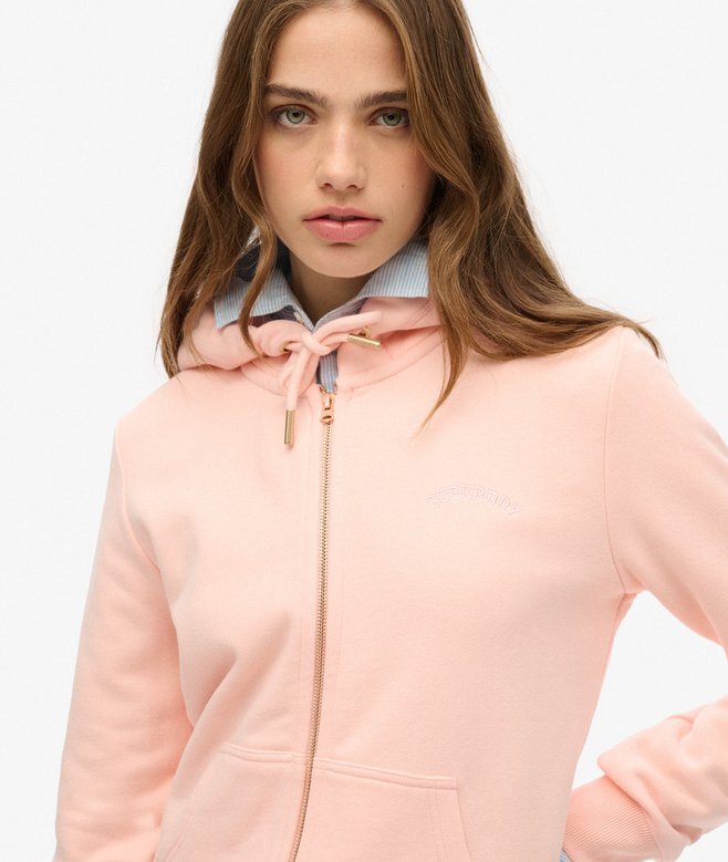 Essential Logo Zip Kapuzenpullover Essential Logo Zip Kapuzenpullover