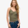 Essential Rib Lace Cami Top aus Organic Cotton