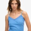 Essential Rib Lace Cami Top aus Organic Cotton