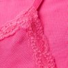 Essential Rib Lace Cami Top aus Organic Cotton