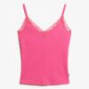 Essential Rib Lace Cami Top aus Organic Cotton