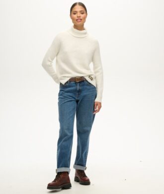 Essential Rollkragenpullover aus Rippstrick