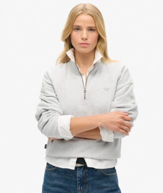 Essential Sweatshirt mit halbem Reißverschluss