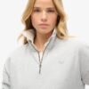 Essential Sweatshirt mit halbem Reißverschluss