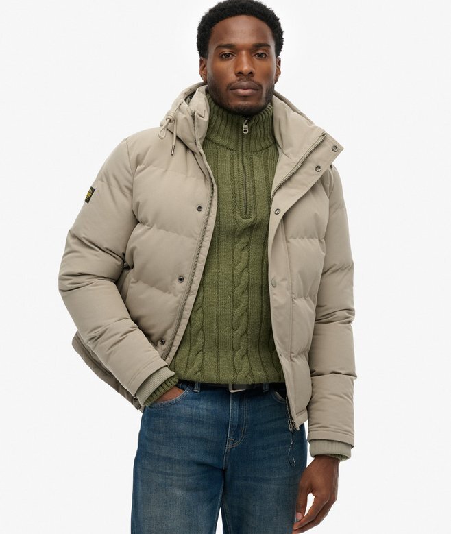 Everest kurze Hooded Puffer-Daunenjacke Everest kurze Hooded Puffer-Daunenjacke