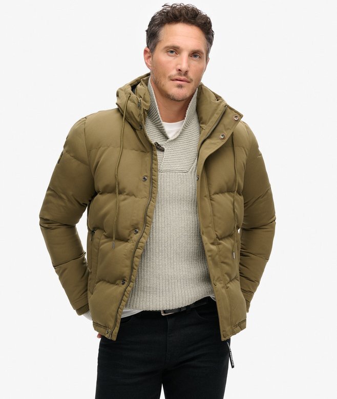 Everest kurze Hooded Puffer-Daunenjacke Everest kurze Hooded Puffer-Daunenjacke