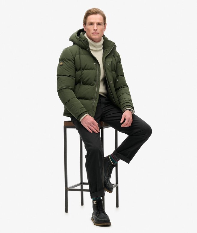 Everest kurze Hooded Puffer-Daunenjacke Everest kurze Hooded Puffer-Daunenjacke