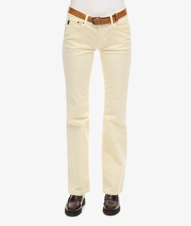 Flare-Jeans aus Cord mit niedriger Leibhöhe Flare-Jeans aus Cord mit niedriger Leibhöhe