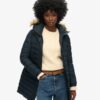 Fuji Mid-Length-Puffer-Mäntel mit Kapuze