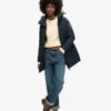 Fuji Mid-Length-Puffer-Mäntel mit Kapuze