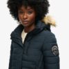 Fuji Mid-Length-Puffer-Mäntel mit Kapuze